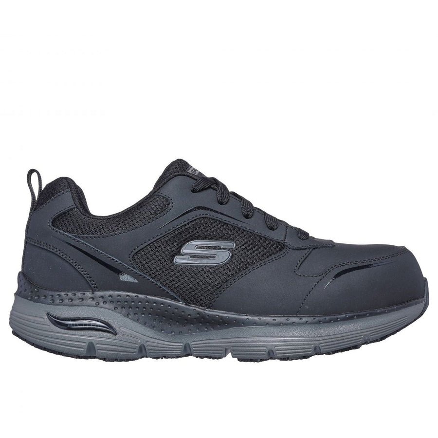 SKECHERS WORK Mens Arch Fit SR - Angis Composite Toe Work Shoe Black/Charcoal - 200134-BKCC Black / Charcoal Image 1