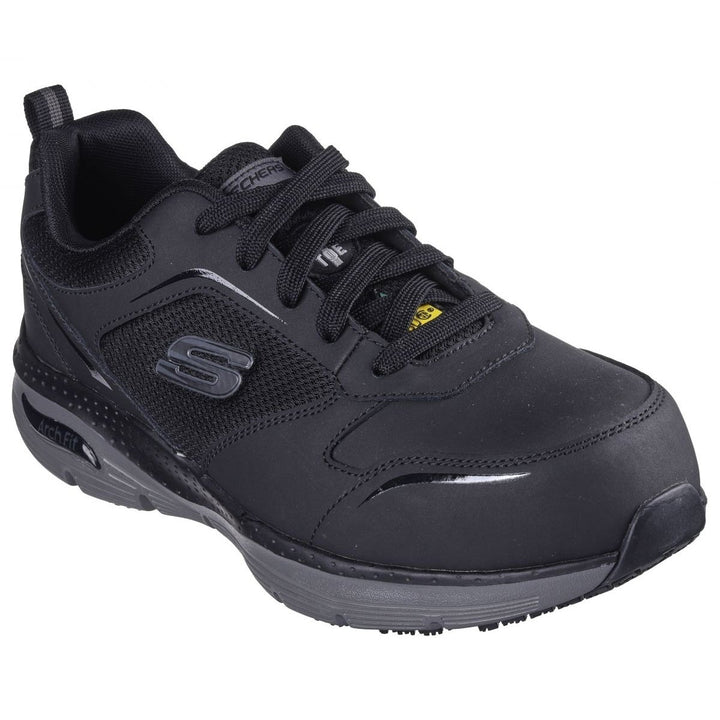 SKECHERS WORK Mens Arch Fit SR - Angis Composite Toe Work Shoe Black/Charcoal - 200134-BKCC Black / Charcoal Image 2