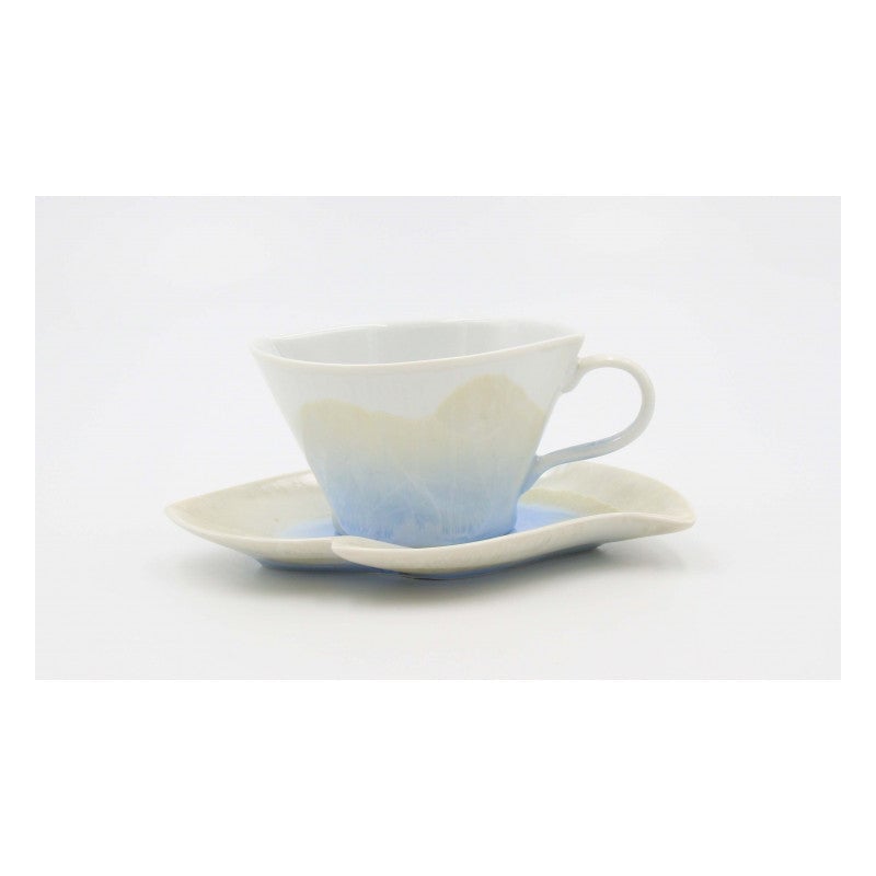 Ceramic Crystalline Glaze Cup and Saucer Afternoon Tea , Image 3