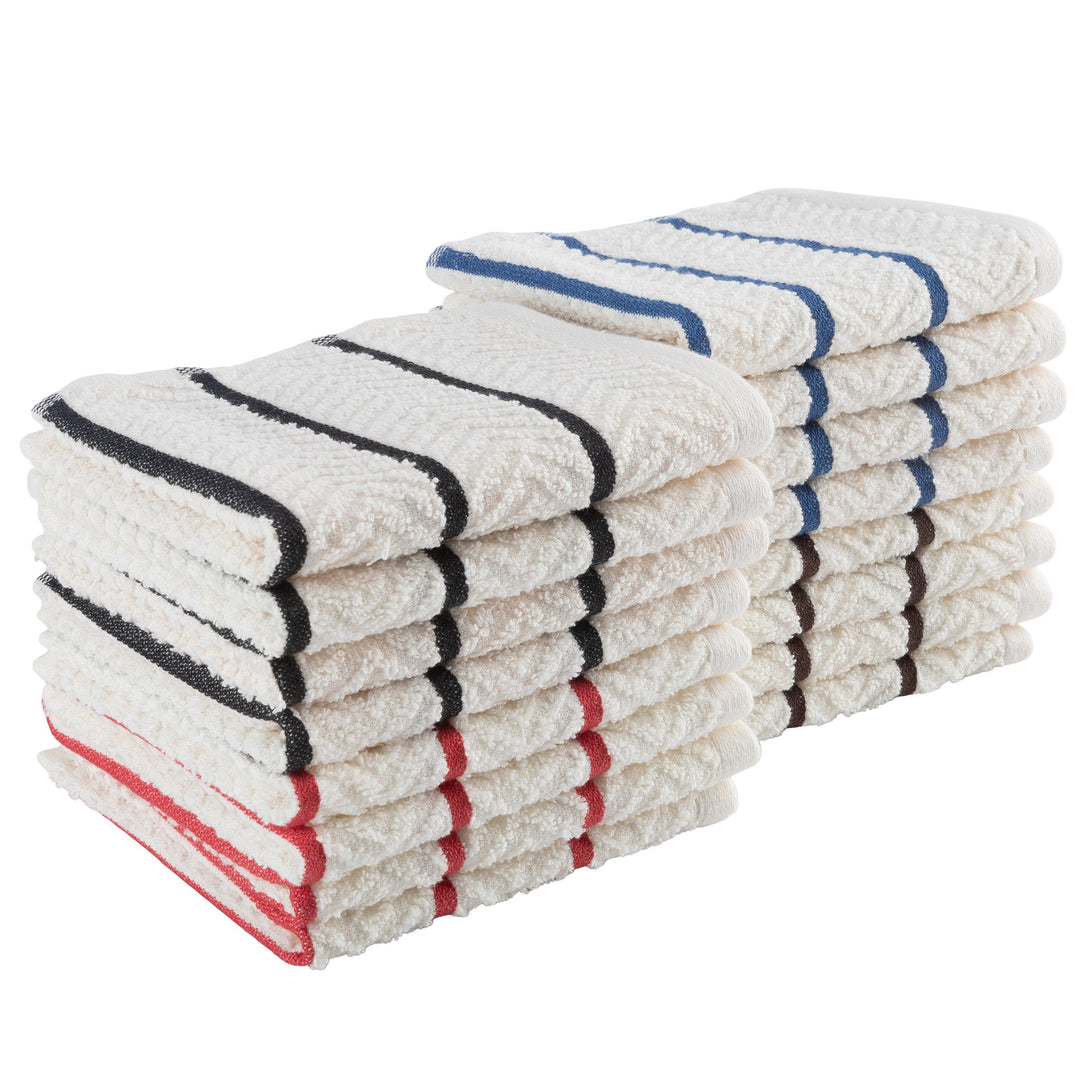 16 Pack Dish Cloths 12x12 Absorbent Cotton Kitchen Towels Dishcloths Sets Image 3