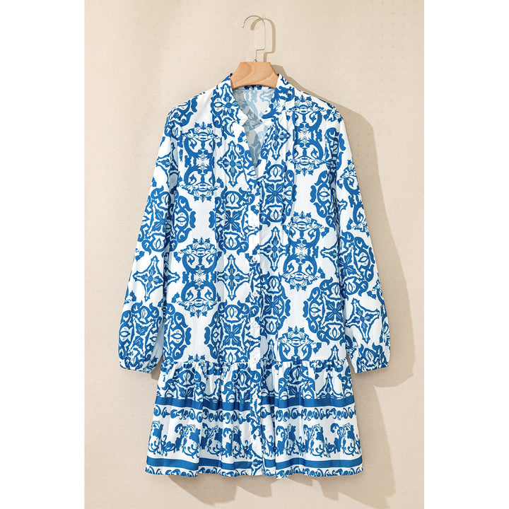 Adalynn Tribal Button Up Loose Mini Dress Image 9