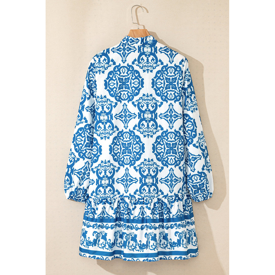 Adalynn Tribal Button Up Loose Mini Dress Image 10