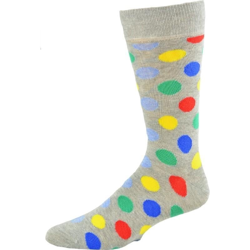 Cotton Polka Dot Crew Socks Image 1