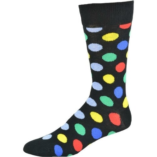 Cotton Polka Dot Crew Socks Image 2