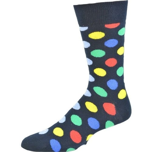 Cotton Polka Dot Crew Socks Image 3