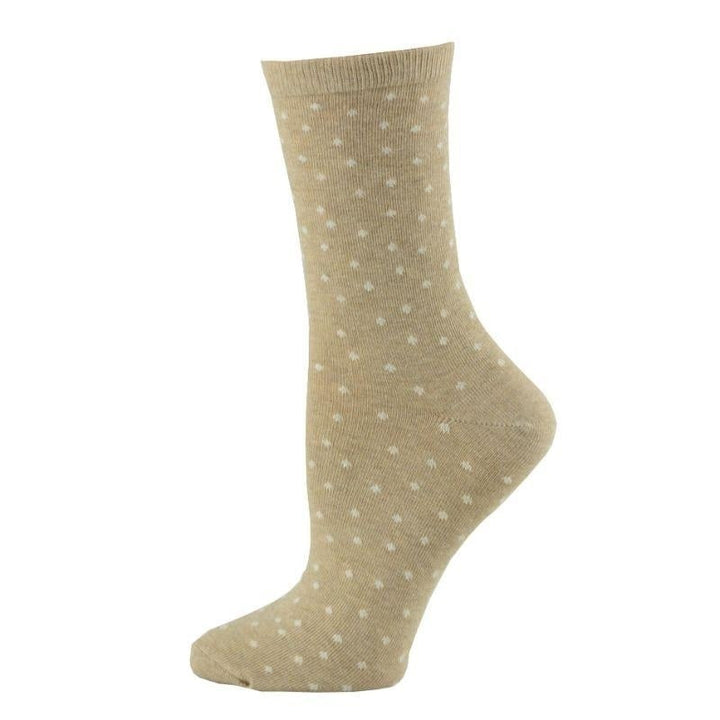 Dot pattern Crew (Mid calf) 2 PR. Pack Cotton Socks Image 2