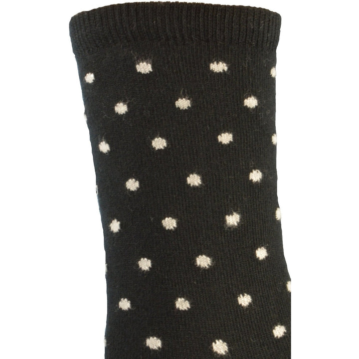 Dot pattern Crew (Mid calf) 2 PR. Pack Cotton Socks Image 4