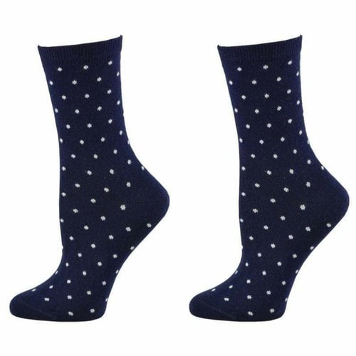 Dot pattern Crew (Mid calf) 2 PR. Pack Cotton Socks Image 8