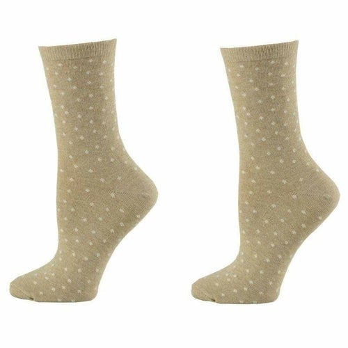 Dot pattern Crew (Mid calf) 2 PR. Pack Cotton Socks Image 11