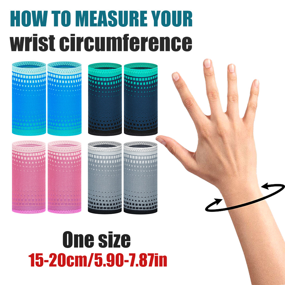 GOMOREON 2Pcs Wrist Band Nylon Knitted - Light Elastic and Breathable - Men Women - for Sweat Sports Exercise Workout Image 7