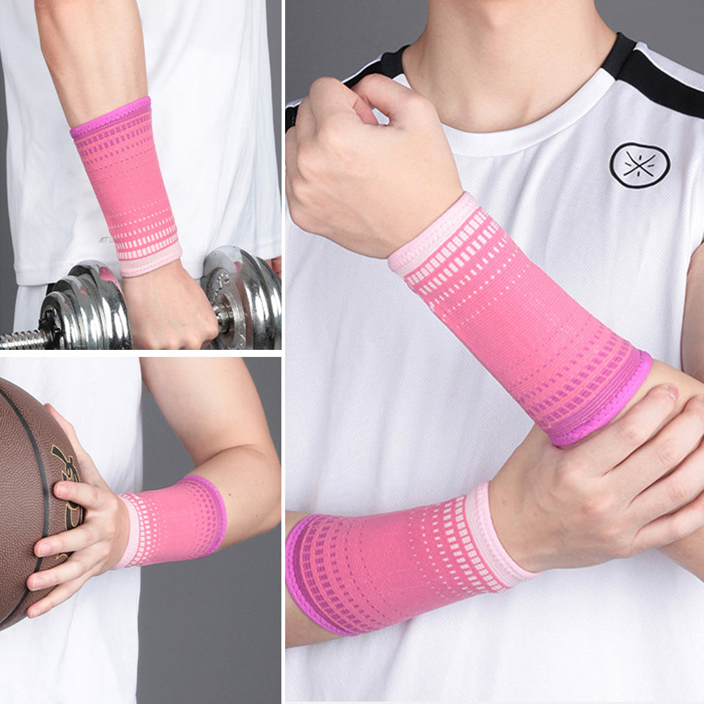 GOMOREON 2Pcs Wrist Band Nylon Knitted - Light Elastic and Breathable - Men Women - for Sweat Sports Exercise Workout Image 9