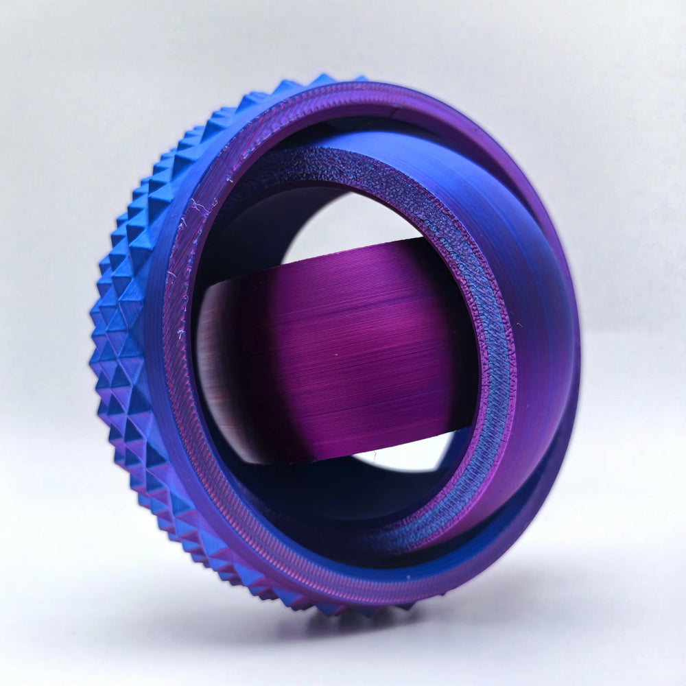 3D Printed Rotating Ball Toy - O-Shaped Fingertip Gyroscope for Anxiety Relief Image 2