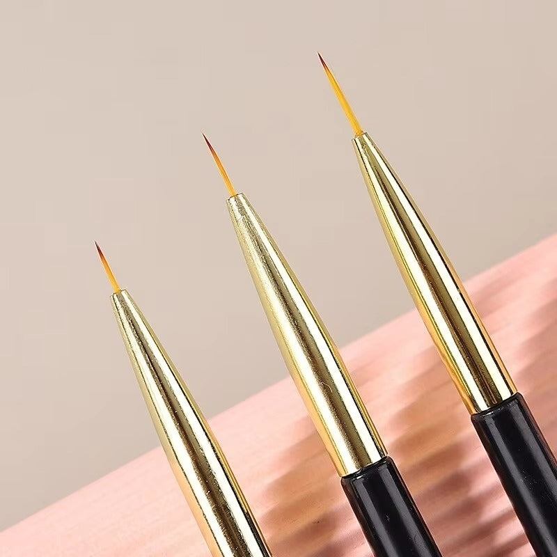 3 Pcs Dual-Use Nail Art Brushes - Gel Gradient and Ultra Thin Line Drawing Pens Image 7