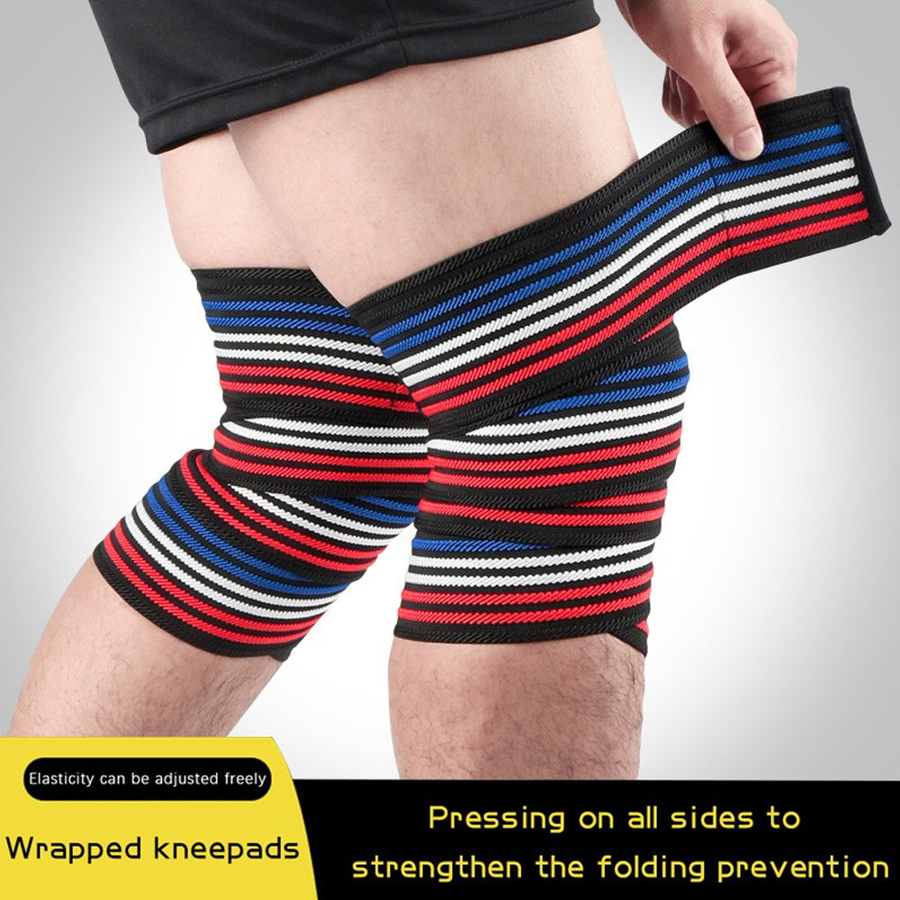 1Pcs 180cm Elastic Bandages Crossfit Fitness Pressurized Straps Gym Weight Lifting Squats Leg Knee Compression Training Image 2