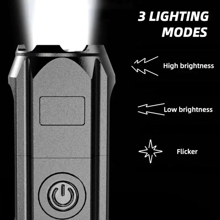 Portable High Power Rechargeable LED Flashlight - Ultra Powerful Spotlight for Camping Image 4