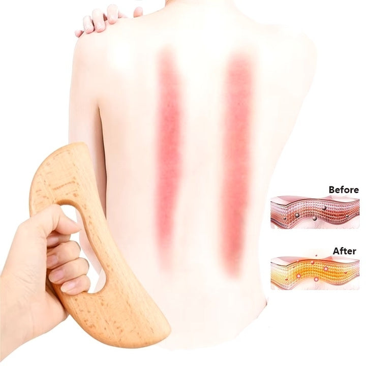 Wooden Gua Sha Scraping Board - Slimming Massage Therapy Tool Image 4