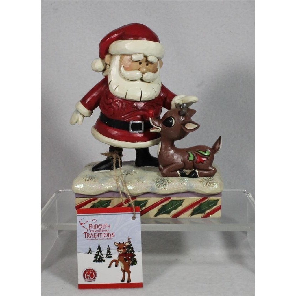 Jim Shore Figurine Santa Petting Rudolph - Holiday 2024 - in Box 6015718 Image 1