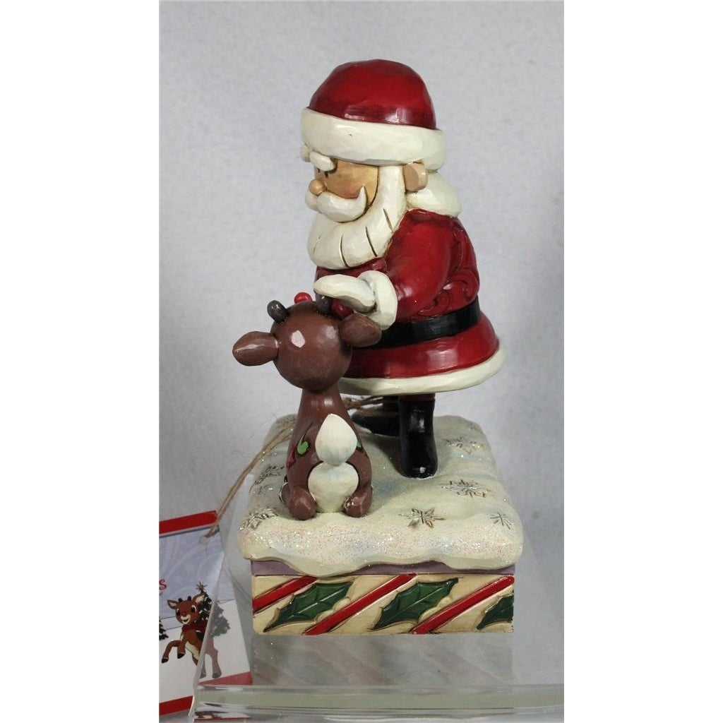 Jim Shore Figurine Santa Petting Rudolph - Holiday 2024 - in Box 6015718 Image 2