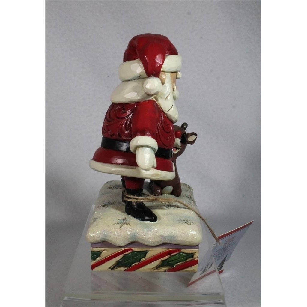 Jim Shore Figurine Santa Petting Rudolph - Holiday 2024 - in Box 6015718 Image 4