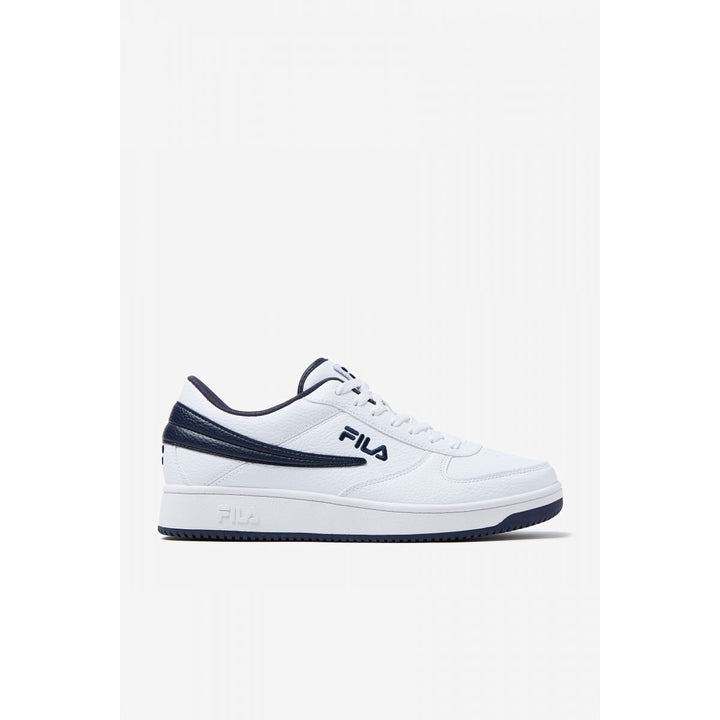 FILA Mens A-Low Sneakers White/Fila Navy/Fila Navy - 1CM00551-147 WHT/FNVY/FNVY Image 1