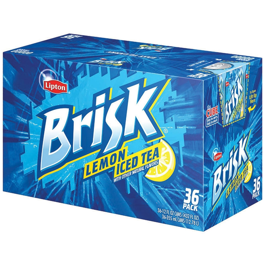 Lipton Brisk Lemon Iced Tea - 36/12 Ounce cans Image 1