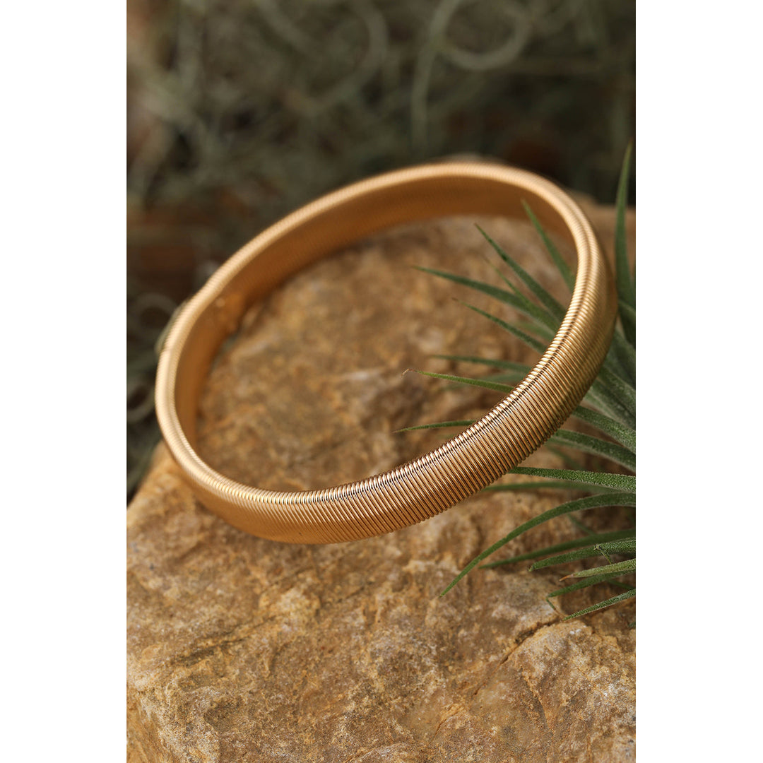 Stretchy Metal Wide Bangle Image 4