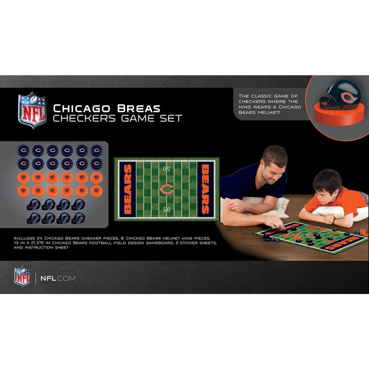 Chicago Bears Checkers Board Game NFL 24 Piece Set 13x21 inches Officially Licensed Image 3