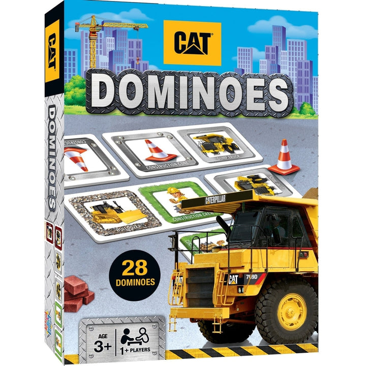 CAT MasterPieces Picture Dominoes 28 Pieces Construction Theme Game for Kids Image 1