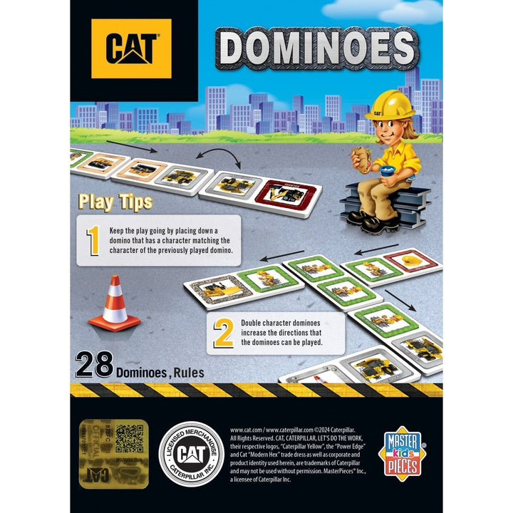 CAT MasterPieces Picture Dominoes 28 Pieces Construction Theme Game for Kids Image 3