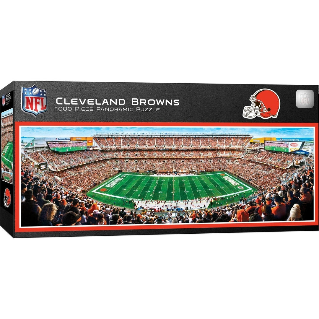 Cleveland Browns 1000 Piece Panoramic Jigsaw Puzzle FirstEnergy Stadium Image 1