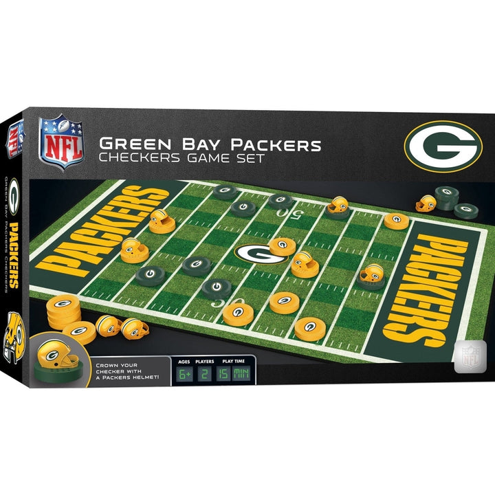 Green Bay Packers Checkers Board Game NFL Officially Licensed Fun for Ages 6+ Image 1