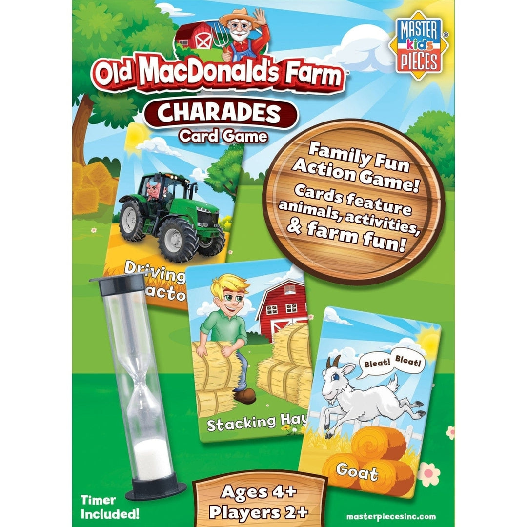 Old MacDonalds Farm Charades Game by MasterPieces 29 Cards Ages 4+ 2 Players Image 3