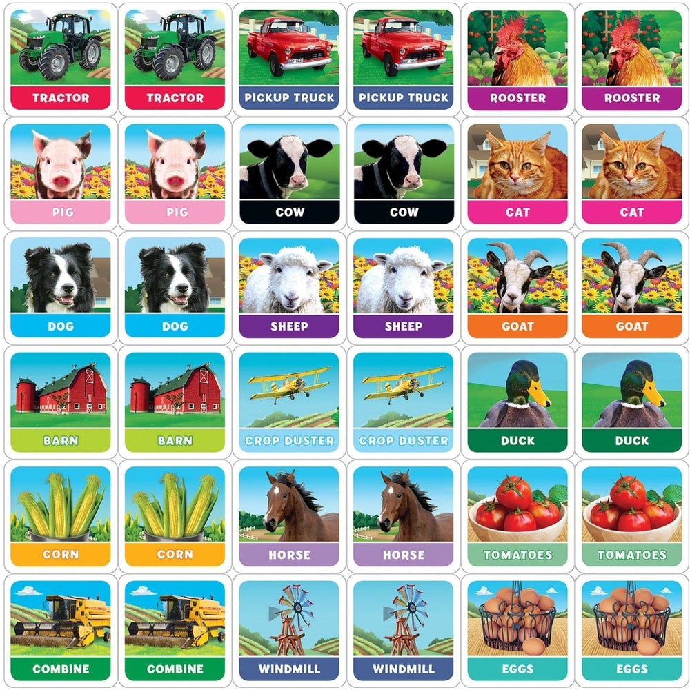 Old MacDonalds Farm Matching Game by MasterPieces Fun Family Memory Game Image 2