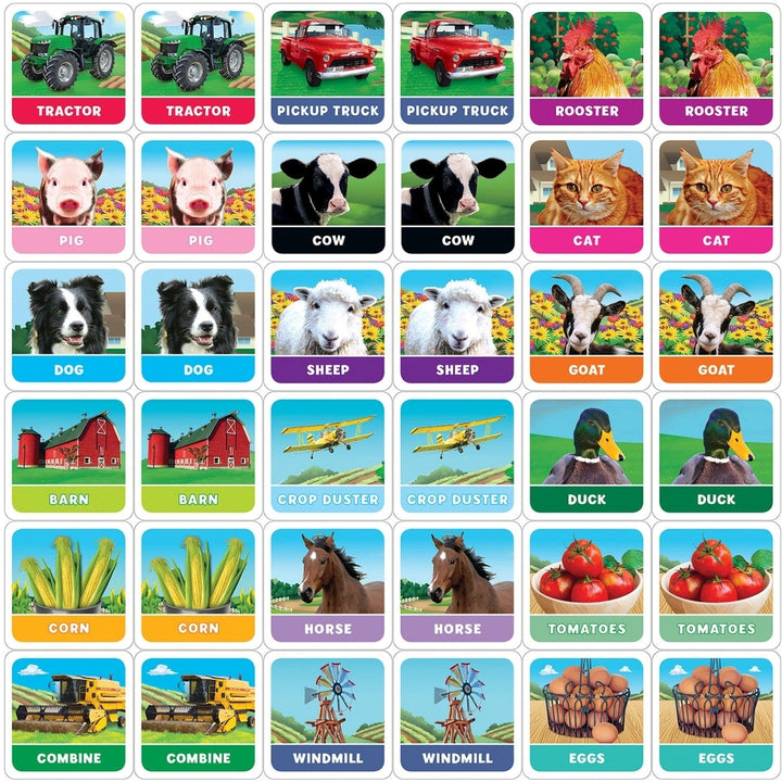 Old MacDonalds Farm Matching Game by MasterPieces Fun Family Memory Game Image 2