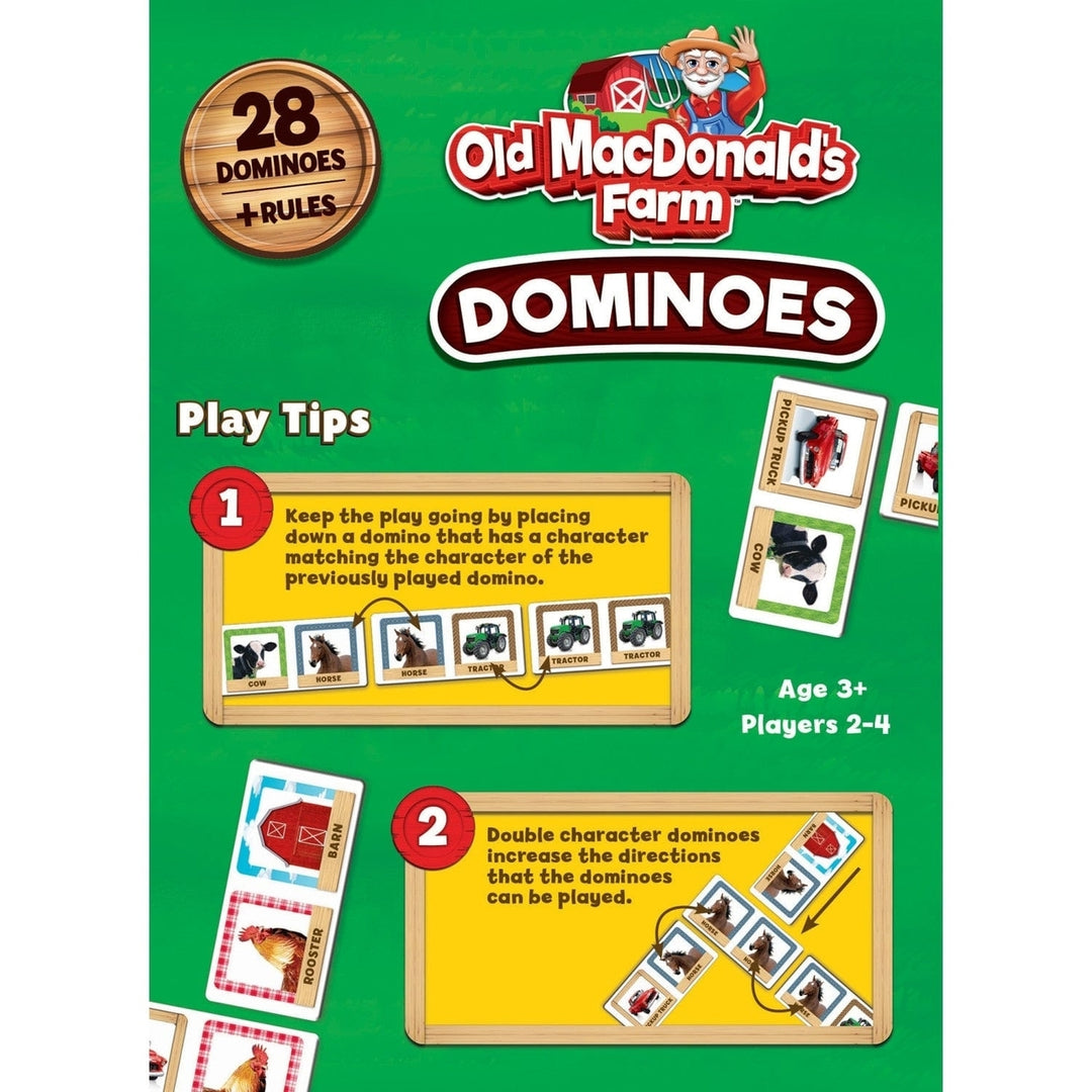 MasterPieces Old MacDonalds Farm Picture Dominoes Kids Game 2-4 Players Image 3