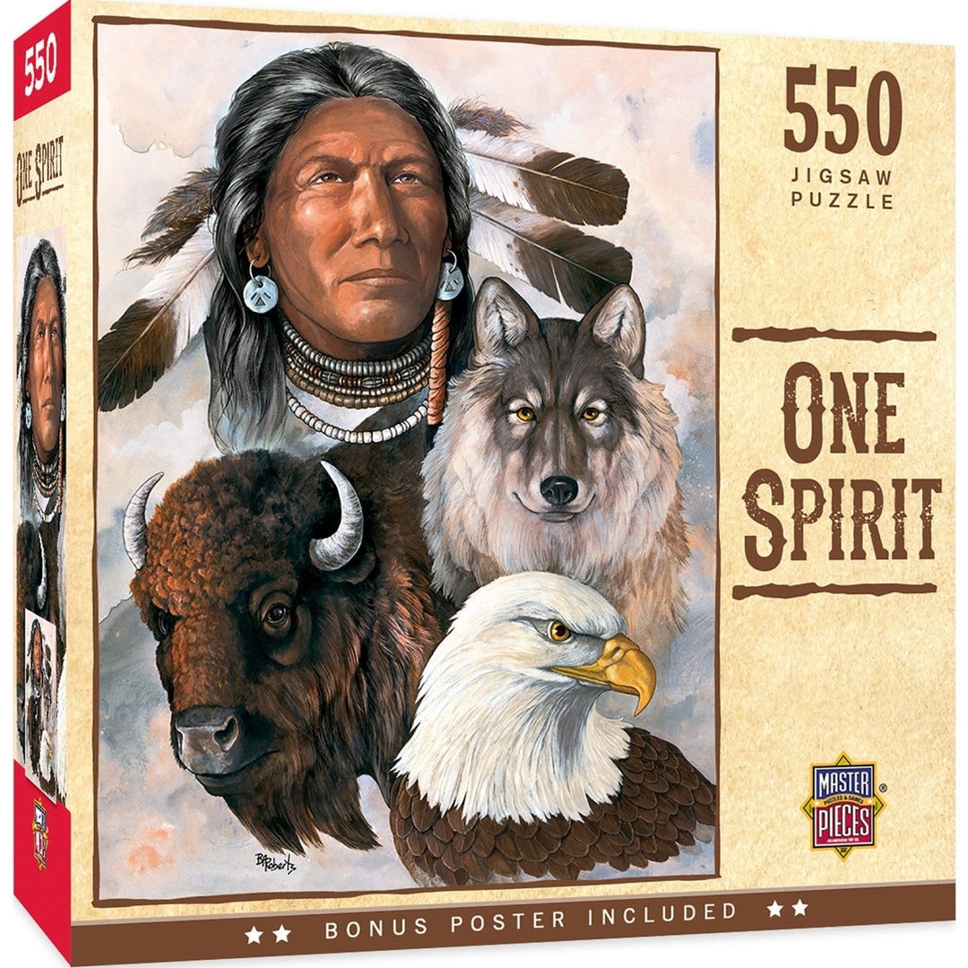 MasterPieces One Spirit 550 Piece Jigsaw Puzzle 18x24 Recycled Material Image 1