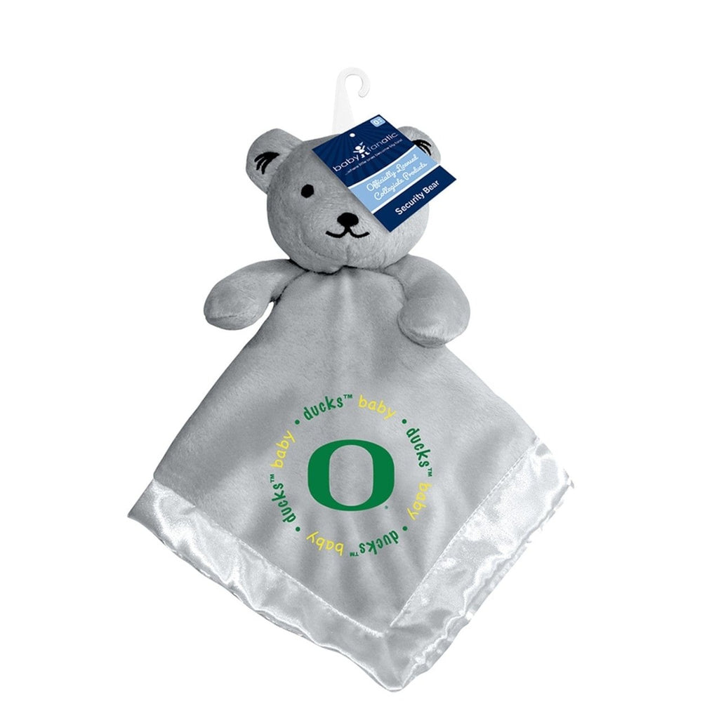 Oregon Ducks Security Bear Gray Plush Toy 14x14in Soft Satin Lining Officially Licensed Image 2