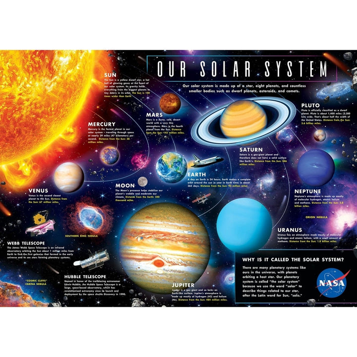 MasterPieces NASA Solar System 1000 Piece Jigsaw Puzzle Educational Fun Family Image 2