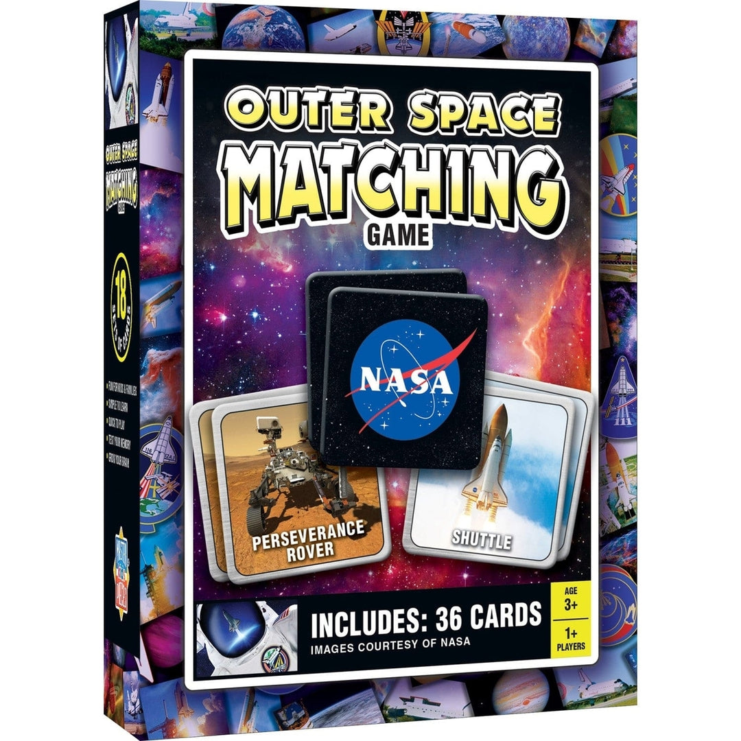 MasterPieces Outer Space Matching Game 36 Unique Symbols for Family Fun Ages 3+ Image 1