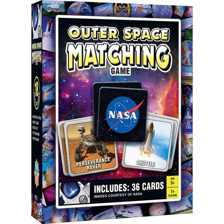 MasterPieces Outer Space Matching Game 36 Unique Symbols for Family Fun Ages 3+ Image 1