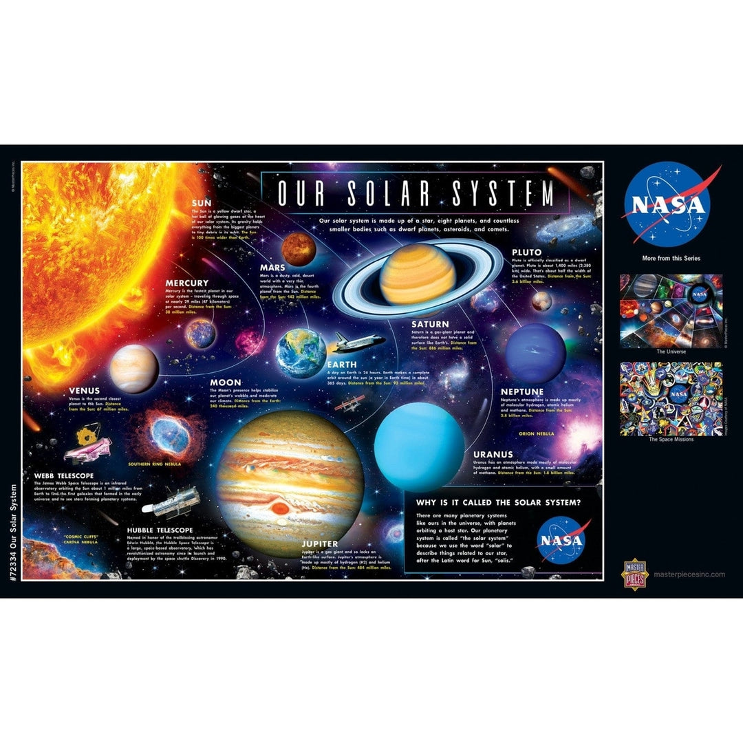 MasterPieces NASA Solar System 1000 Piece Jigsaw Puzzle Educational Fun Family Image 4