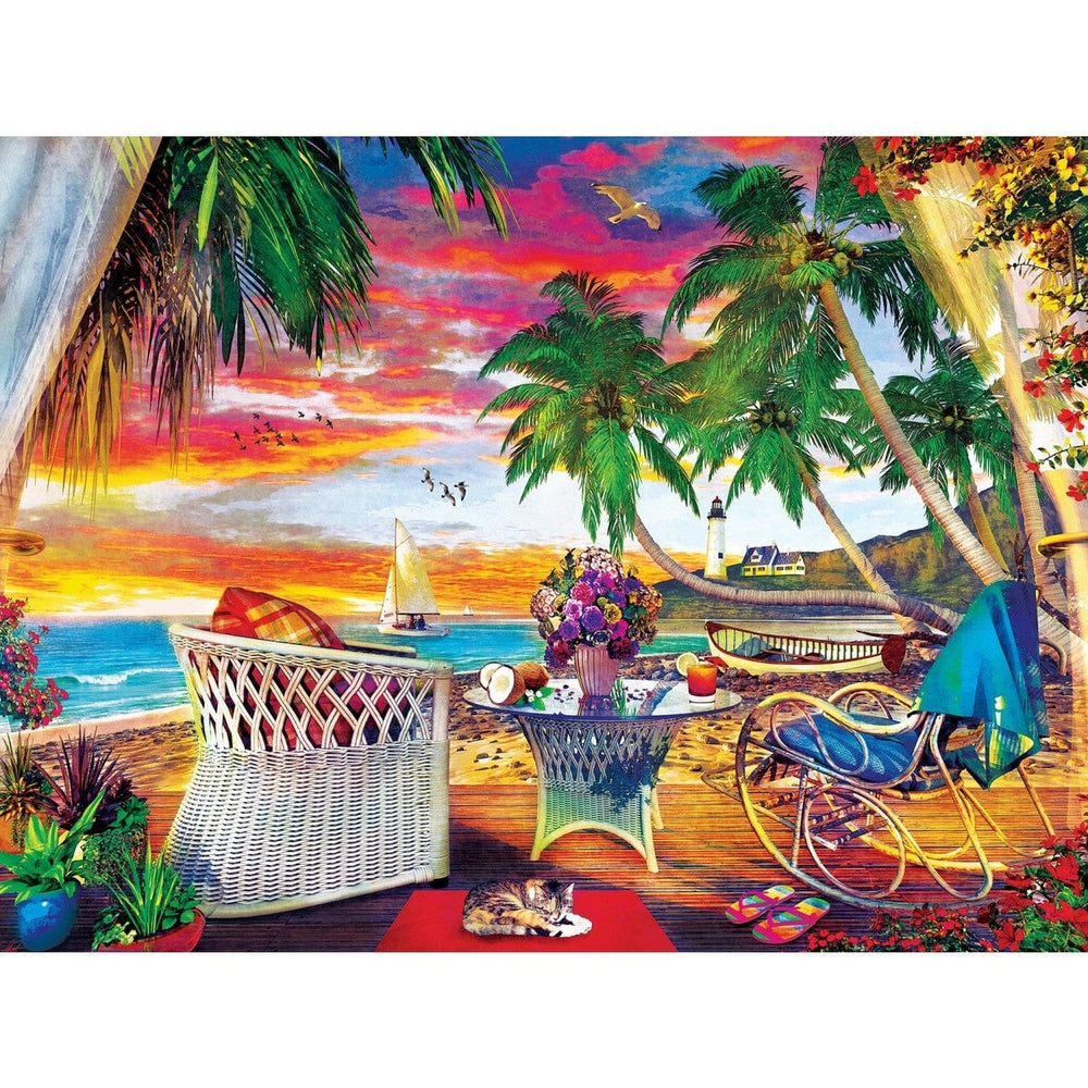 MasterPieces Paradise Breeze 550 Piece Jigsaw Puzzle Recycled Chipboard 24x18 Image 2