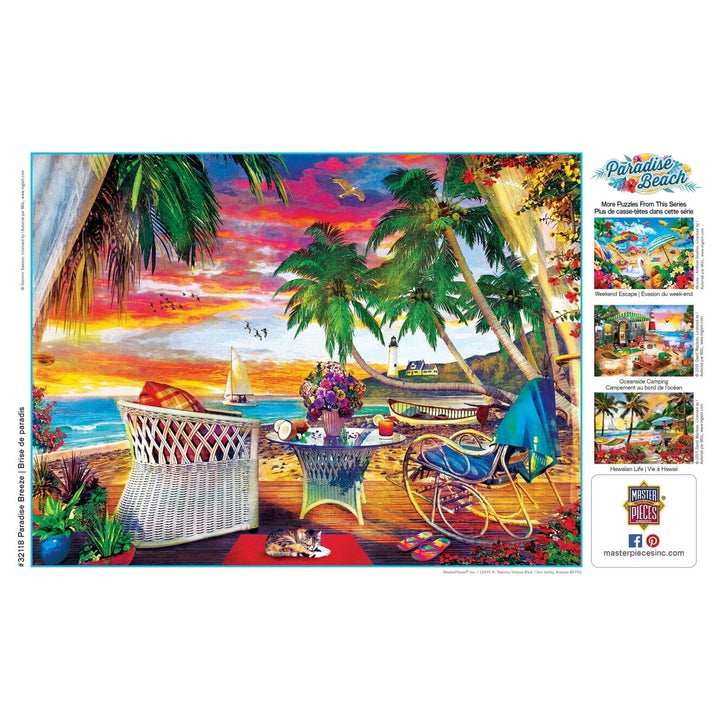 MasterPieces Paradise Breeze 550 Piece Jigsaw Puzzle Recycled Chipboard 24x18 Image 4