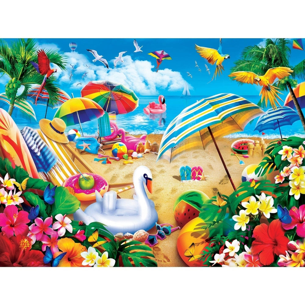 MasterPieces Paradise Beach 550 Piece Jigsaw Puzzle 24x18 Eco-Friendly Chipboard Image 2