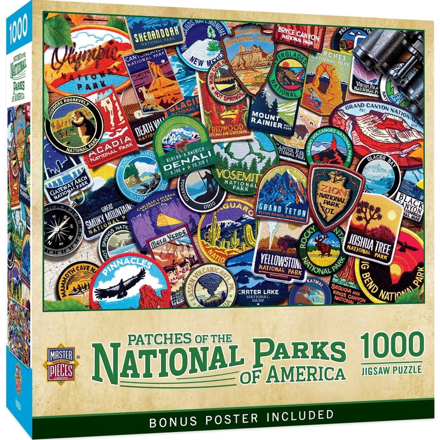 Masterpieces National Parks 1000 Piece Jigsaw Puzzle Recycled Board Collage Image 1