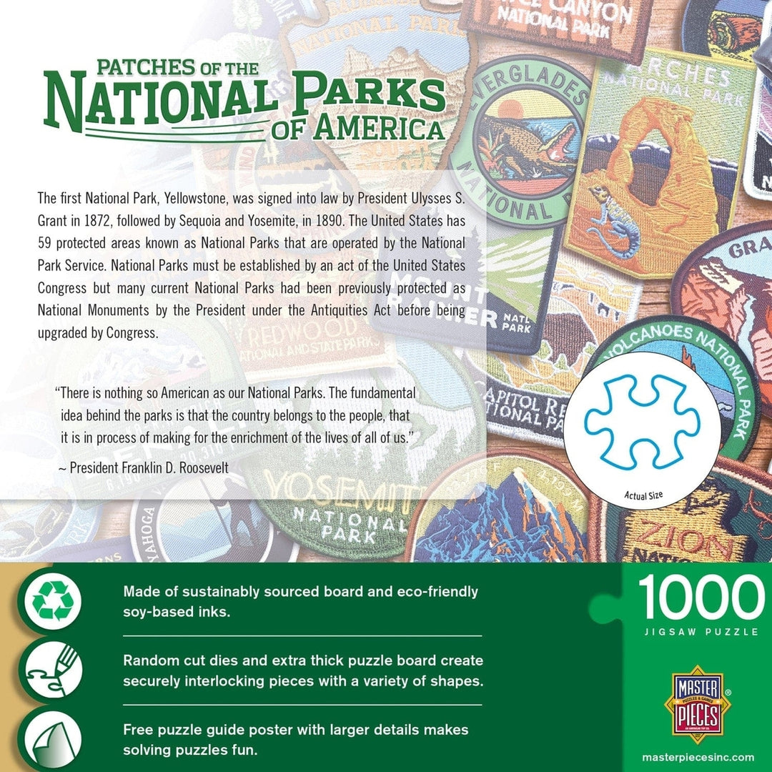 Masterpieces National Parks 1000 Piece Jigsaw Puzzle Recycled Board Collage Image 3