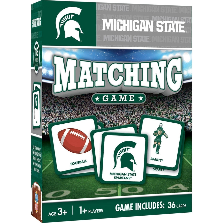 Michigan State Spartans Matching Game NCAA Family Fun Memory Card Game Image 1