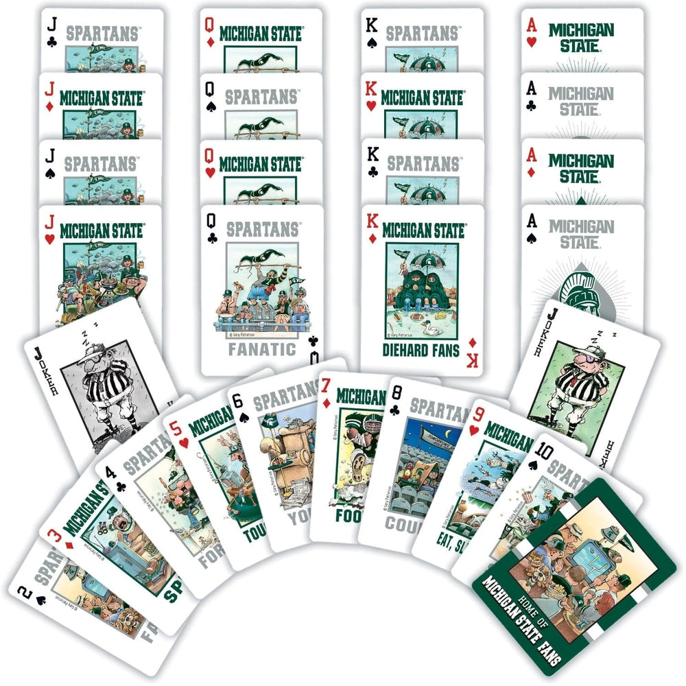 Michigan State Spartans Playing Cards 54 Card Deck NCAA Team Logo Design Image 2