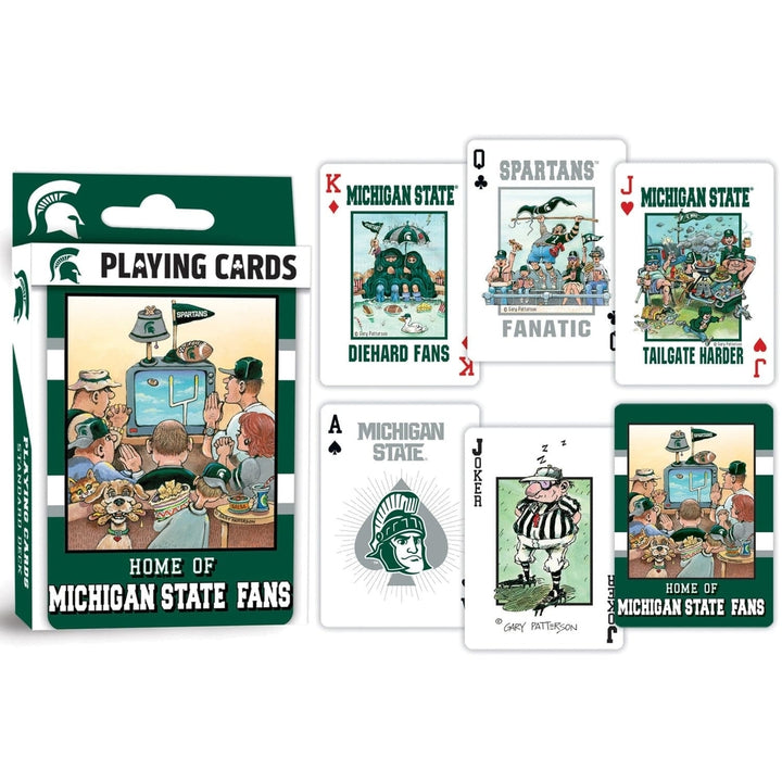 Michigan State Spartans Playing Cards 54 Card Deck NCAA Team Logo Design Image 3