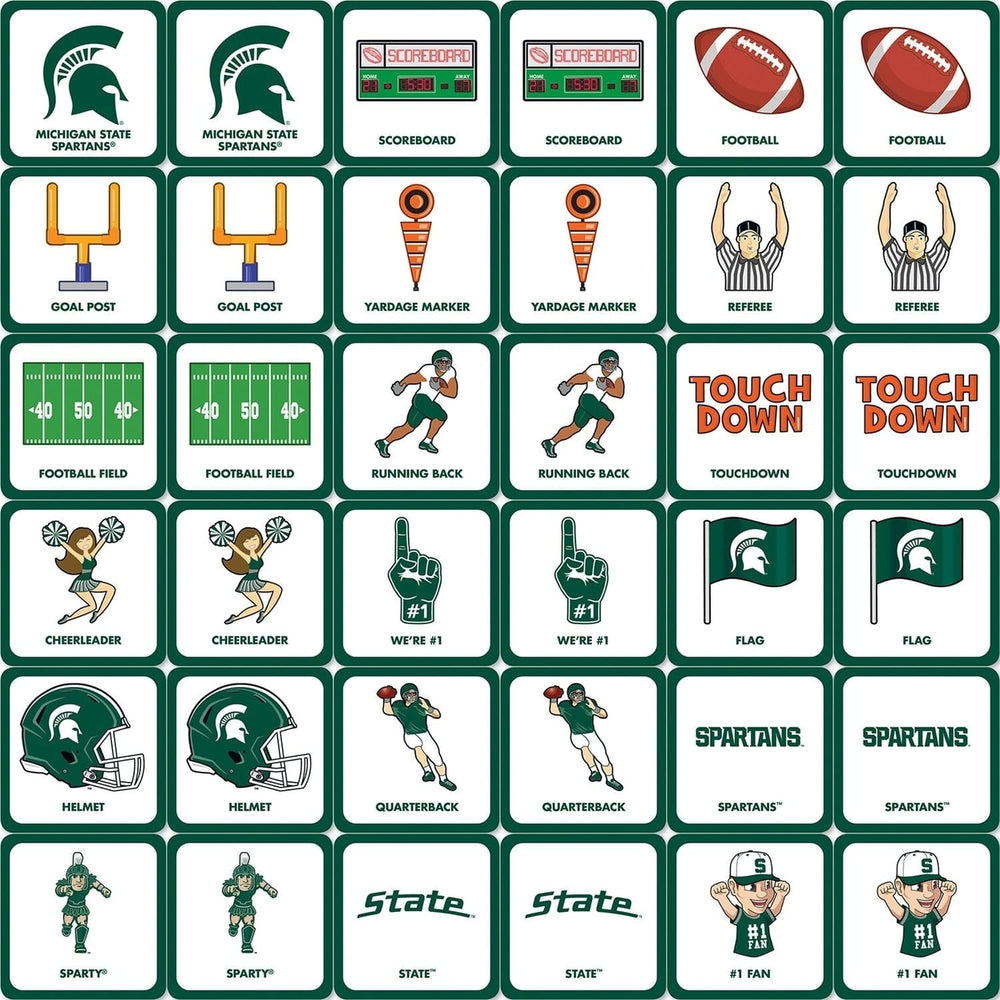 Michigan State Spartans Matching Game NCAA Family Fun Memory Card Game Image 2